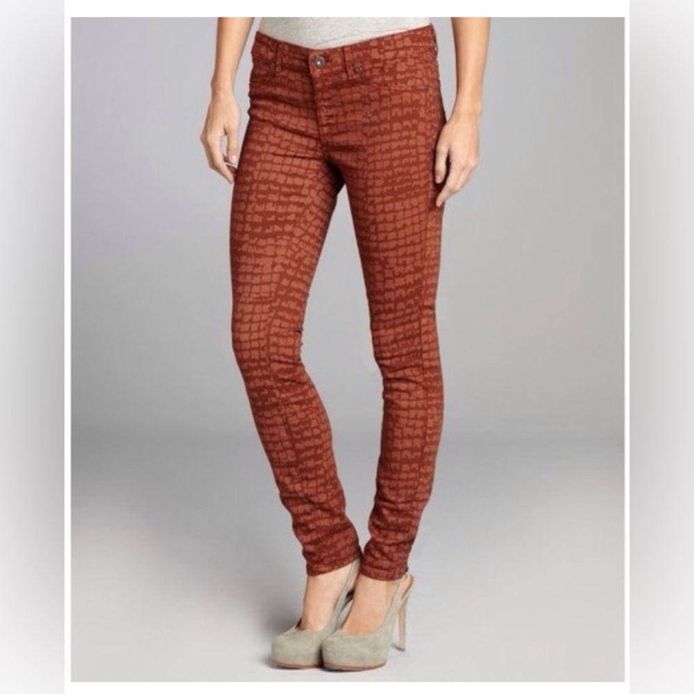Rich & Skinny Marilyn Croc Print Skinny Jeans Size 26